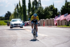 Ben Hermans (Israel Cycling Academy) attacks on the final climb of Eagle Ridge to take his second consecutive stage win. Stage 3, 2019 Tour of Utah. Photo by Steven L. Sheffield